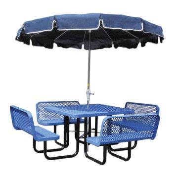 Umbrella Picnic Tables | Metal picnic tables, Camping table, Table with ...