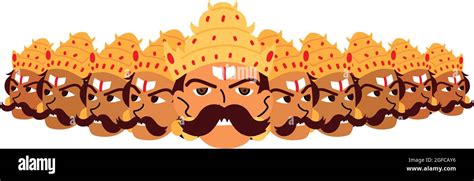 ravana with ten heads Stock Vector Image & Art - Alamy