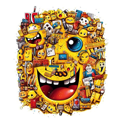 Premium AI Image | letter m a piece of smiling emoji made of emojis