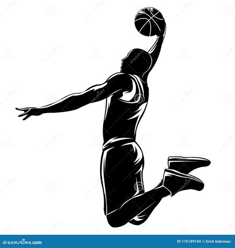 Basketball Player Silhouettes Logo Stock Vector - Illustration of ...