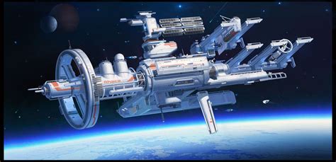 Orbital space shipyard - Ithaca, DIMA TCHI on ArtStation at https://www ...