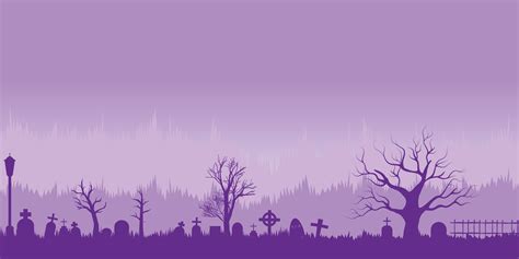 Vector illustration of spooky graveyard silhouette with copy space area. Suitable for background ...