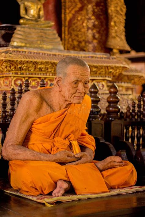 Wax Monk Sculpture in Buddhist Temple in Chiang Mai, Thailand Editorial ...