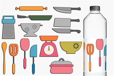 Kitchen utensils illustration graphics