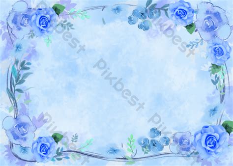 Light Blue Background Rose | PSD Free Download - Pikbest