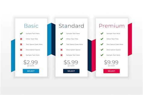 Free Vector | Subscription plans and pricing table web template