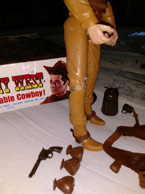 Johnny West Cowboy Action Figure Louis Marx & Co. No. 2062 IOB With Manual and Accessories