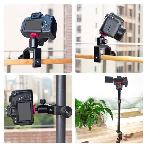 PU3065B Large C Clamp Camera Clamp Mount With 1/4 Inch Screw For DSLR ...