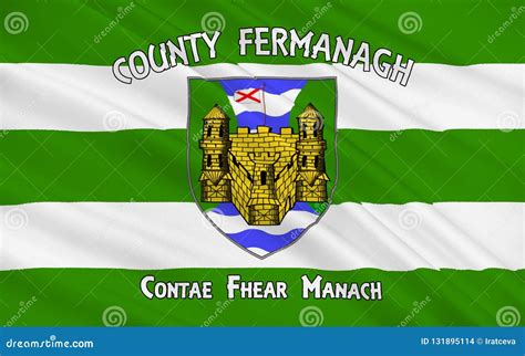 Flag of County Fermanagh in Northern Ireland Stock Illustration ...