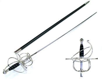 Medieval Fancy Rapier Sword & Hard Scabbard 44" | Rapier Fencing ...