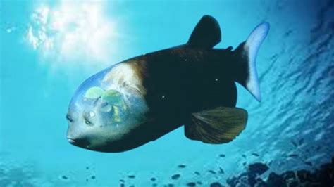 Researchers film rare deep sea fish with transparent head (barreleye ...