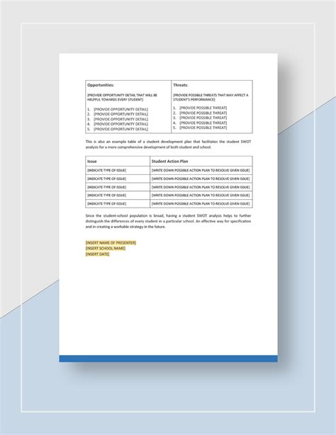 Student SWOT Analysis Template in Pages, PDF, Word, Google Docs - Download | Template.net