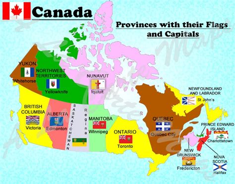 Map Of Canada Provinces And Capitals
