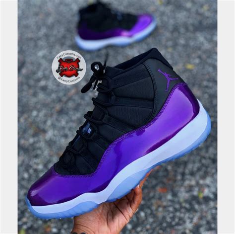 Custom Air Jordan XI – “Purple Reign” – Katty Customs | Purple sneakers, Air jordans, Jordan ...