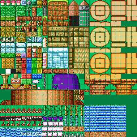 The Spriters Resource - Full Sheet View - Super Mario All-Stars: Super Mario Bros. 2 - Tileset