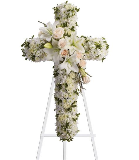 Divine Light Funeral Flowers Cross - Flowers From The Heart