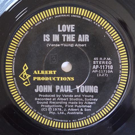 John Paul Young – Love Is In The Air (1978, Vinyl) - Discogs