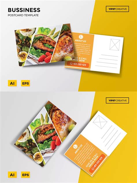 Business Postcard Template AI, EPS | Business postcards, Postcard, Postcard template