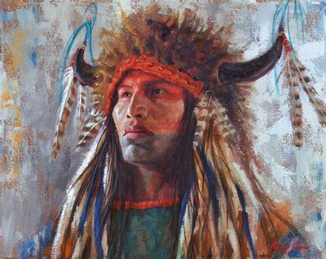 Native American man painting, painting, Native Americans, headdress ...