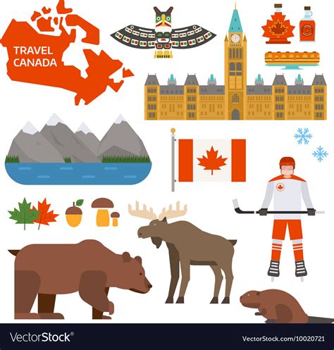 Canada symbols Royalty Free Vector Image - VectorStock