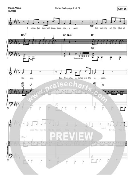 Same God Sheet Music PDF (Elevation Worship / Jonsal Barrientes) - PraiseCharts