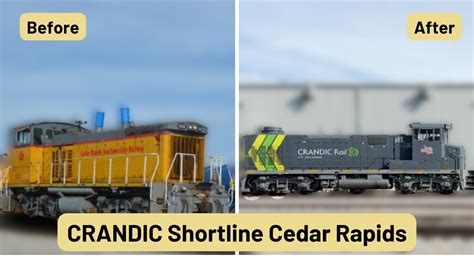 CRANDIC RAILROAD Cedar Rapids & Iowa City Shortline Railway NEW PAINT / OLD PAINT / 12 year ...