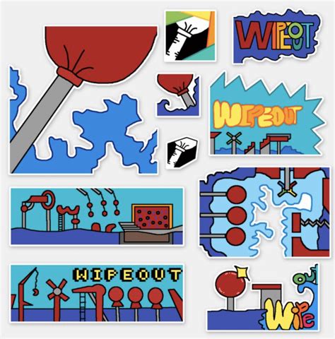 Wipeout TV show-inspired stickers : r/stickers