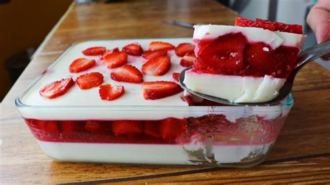 El postre de FRESAS CON CREMA que todos aman - YouTube