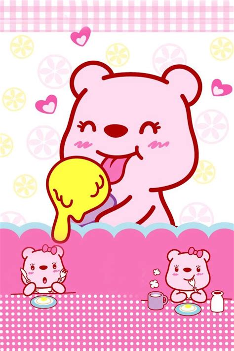 Pink bear | Kawaii wallpaper, Cute wallpapers, Kawaii cute