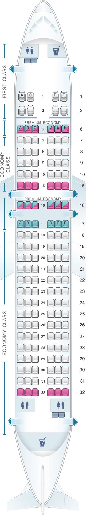 Seat Map Alaska Airlines - Horizon Air Airbus A320 214 | SeatMaestro