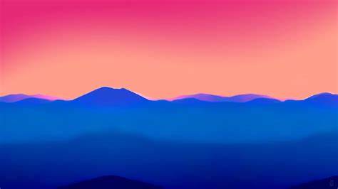 Minimal Colorful Mountains Laptop Full , Minimalist , , and Background ...