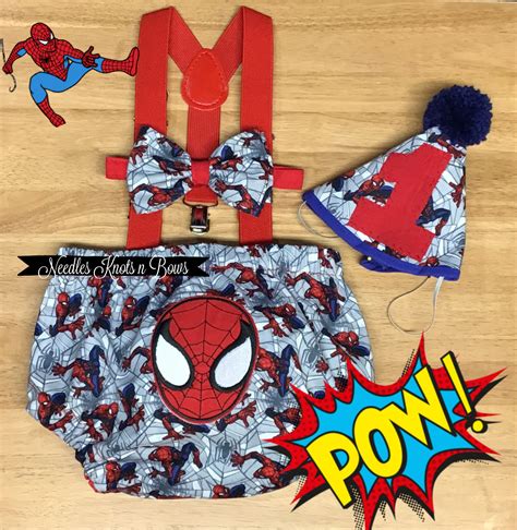 Boys Spiderman Birthday Outfit, Spiderman Cake Smash, Spiderman Birthday, Boys Superhero ...