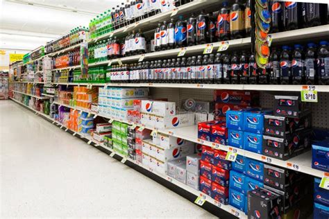 Soda Aisle in the Supermarket Editorial Image - Image of york, sugar ...