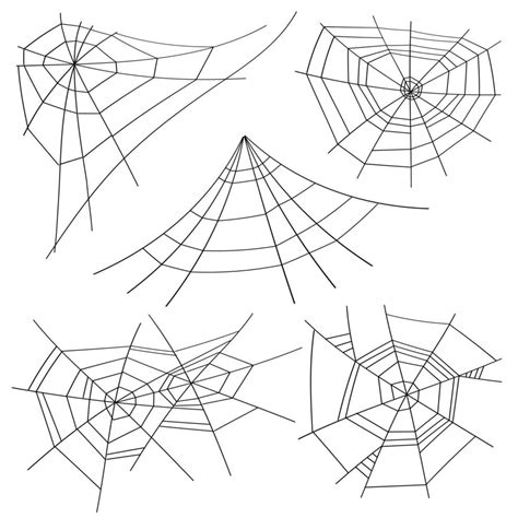 Halloween Spider Web Set Vector. Isolated. For Halloween Design 17441934 Vector Art at Vecteezy