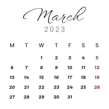 March 2023 Calendar Clipart - Get Calendar 2023 Update