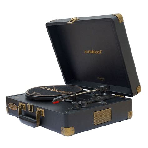 Buy Mbeat Woodstock II Vintage Record Player Bluetooth In/Out - Black ...