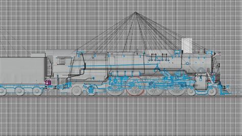 Santa Fe 3751 Steam Locomotive 3D model animated rigged | CGTrader