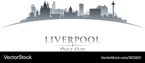 Liverpool England city skyline silhouette Vector Image