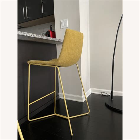 West Elm Modern Slope Counter Stool - Dijon - AptDeco