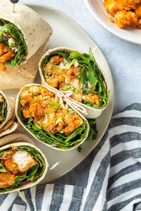 Buffalo Chicken Wraps (dairy free option!) - Simply Whisked