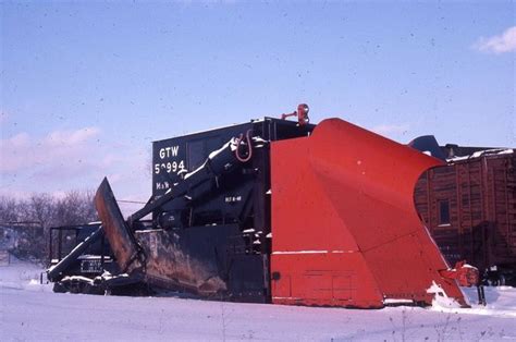 GRAND TRUNK WESTERN RAILROAD SNOW PLOW # 50994 AT DURAND, MICHIGAN ...