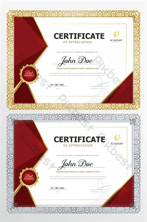 Certificate Template,Certificate Of Merit,Template EPS | EPS Free ...