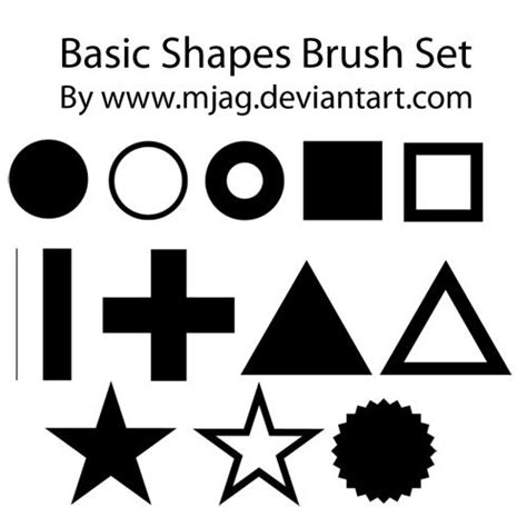 brushes: basic shapes by Mjag on DeviantArt