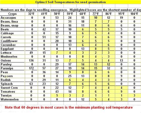 Vegetable and Herb Seed Germination Chart | Seed germination, Herb seeds, Germination