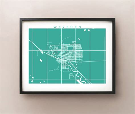 Weyburn SK Map Print Saskatchewan Poster - Etsy