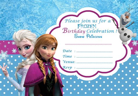 Frozen Birthday Card Template – Mightyprintingdeals.com