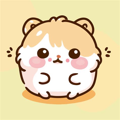 Cute Hamster illustration Hamster kawaii chibi vector drawing style ...