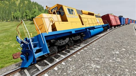 Realistic Train Crashes #15 - Beamng.Drive - YouTube