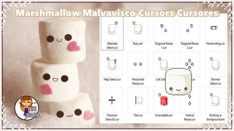 Cute Kawaii Sweet Marshmallow Cursors Cursores by Mimi-Destino on ...