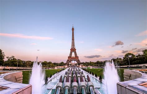 eiffel tower, paris, gold evening Wallpaper, HD City 4K Wallpapers ...